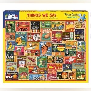 White Mountain Puzzles, Things We All Say 1000 Piece Puzzle Complete